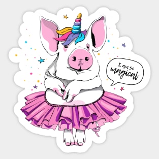 Unicorn Tutu Sticker